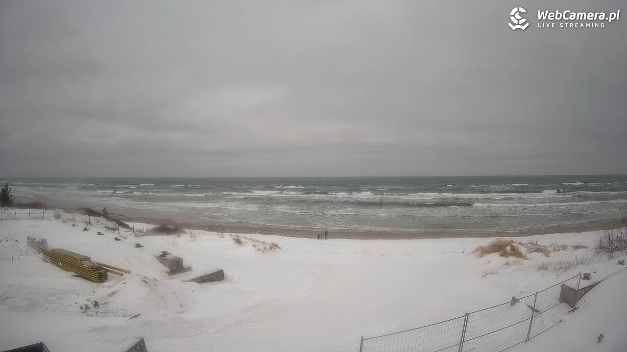 Krynica Morska - widok na plaże NOWOŚĆ - 14 luty 2026, 08:57