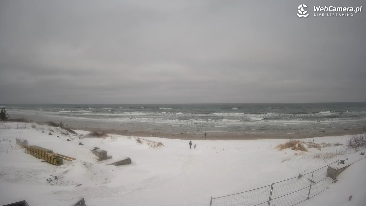 Krynica Morska - widok na plaże NOWOŚĆ - 14 luty 2026, 08:58
