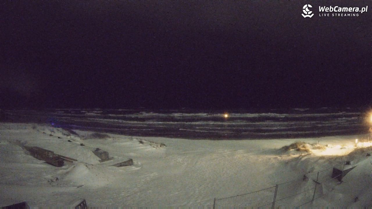 Krynica Morska - widok na plaże NOWOŚĆ - 13 luty 2026, 19:59