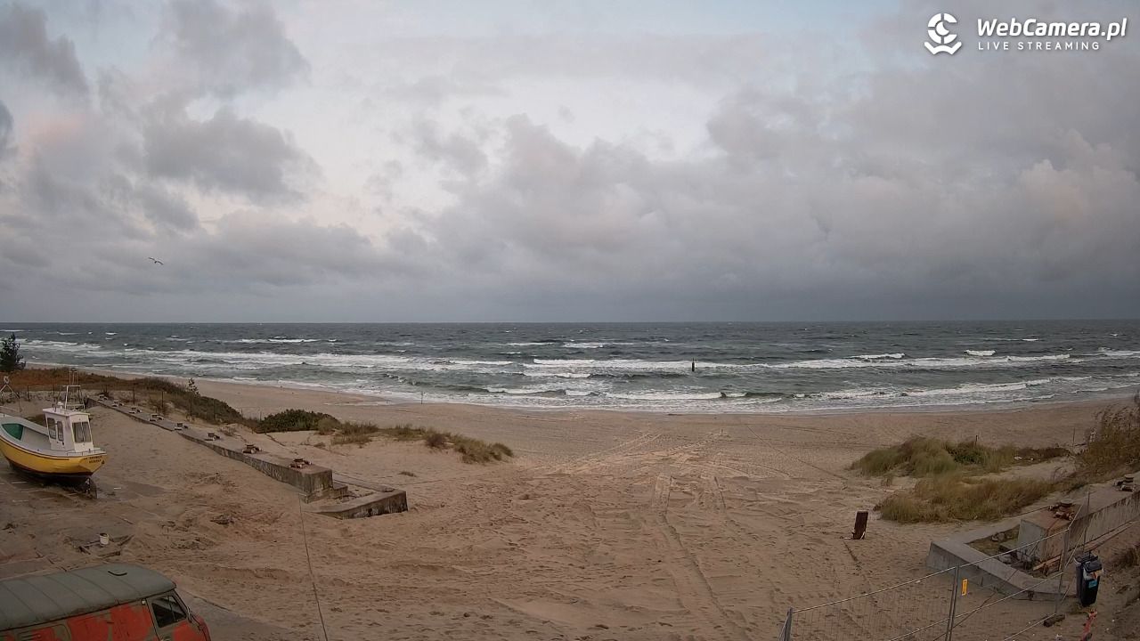 Krynica Morska - widok na plaże NOWOŚĆ - 10 październik 2025, 06:55