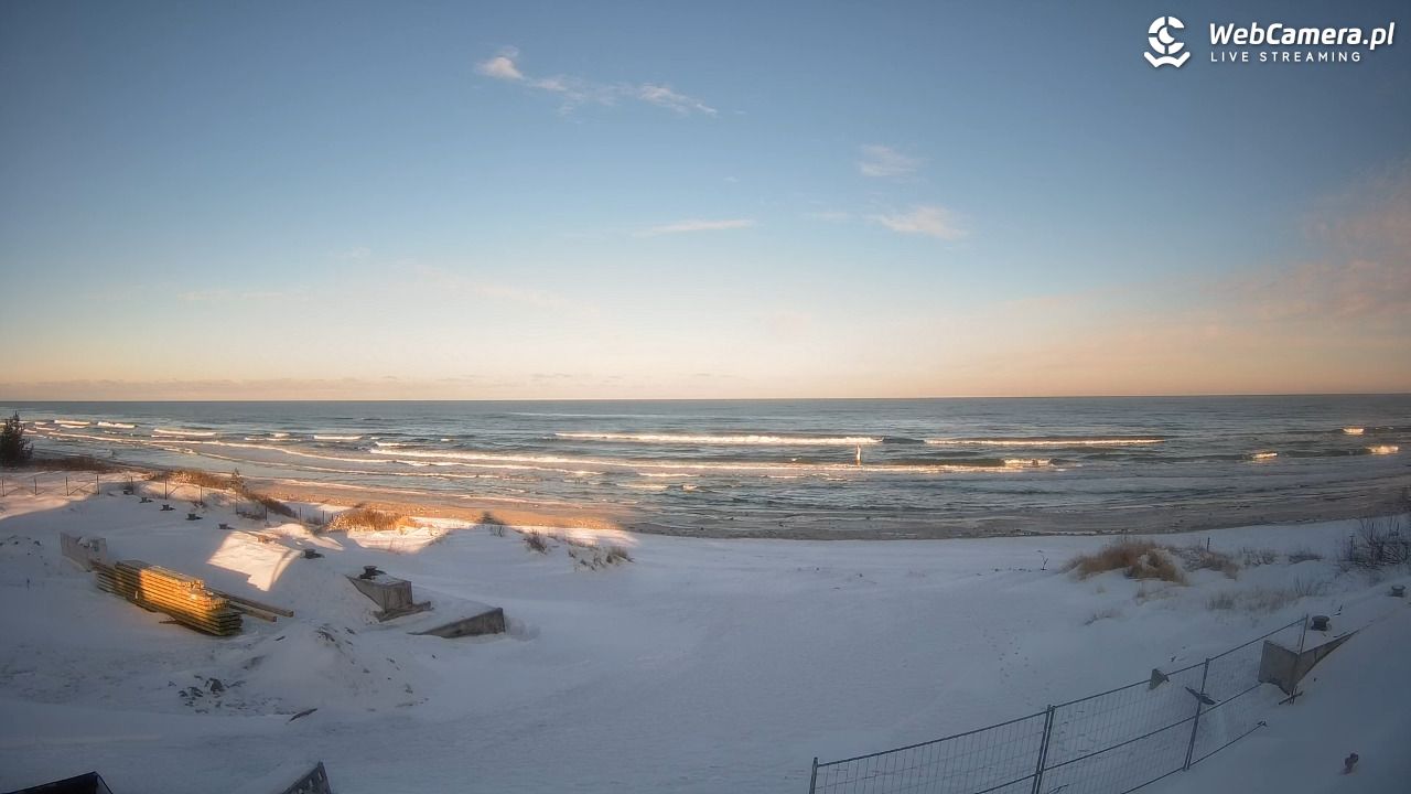 Krynica Morska - widok na plaże NOWOŚĆ - 15 luty 2026, 08:33