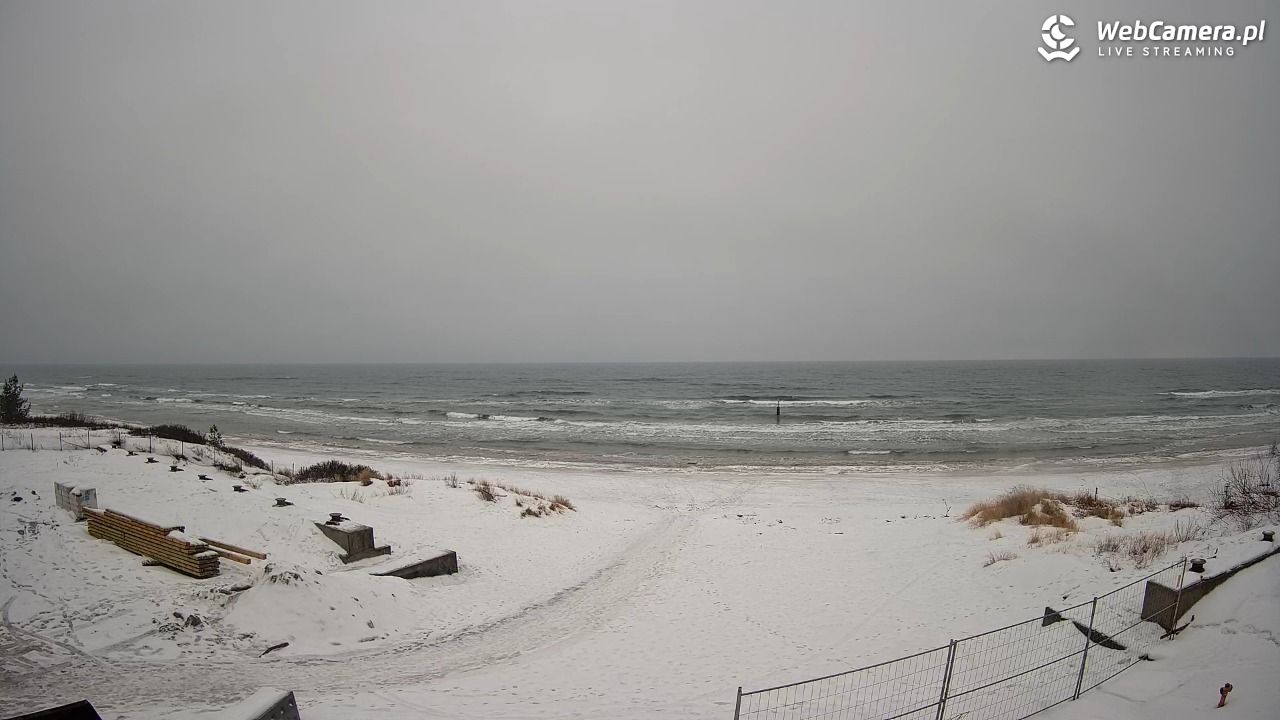 Krynica Morska - widok na plaże NOWOŚĆ - 13 luty 2026, 07:36