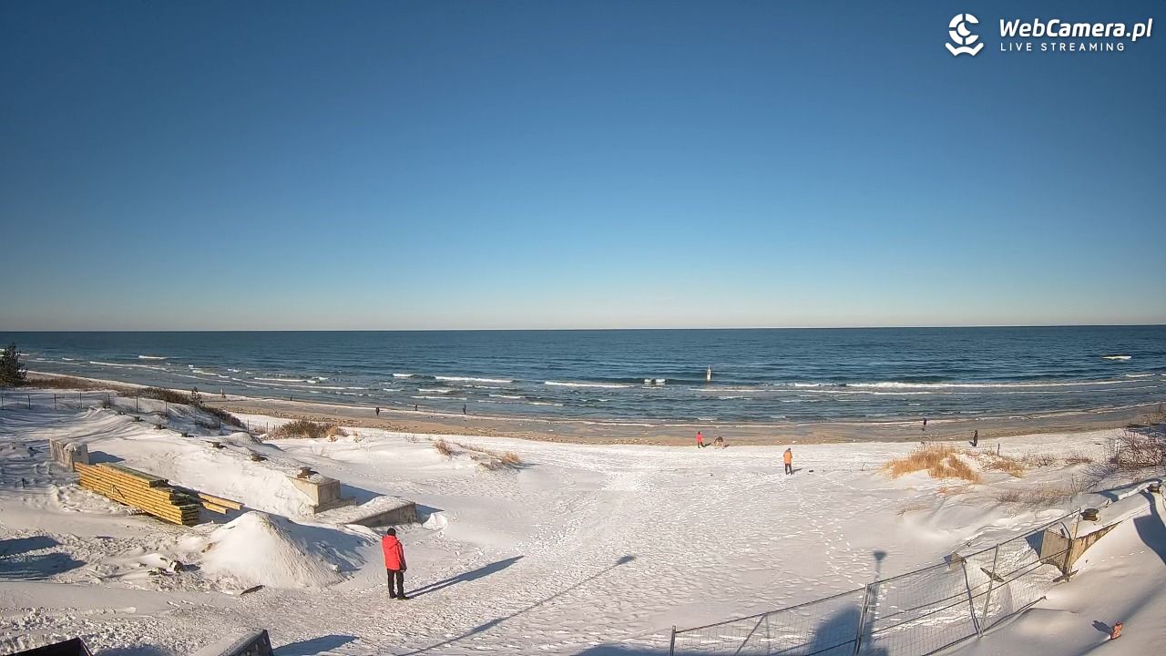 Krynica Morska - widok na plaże NOWOŚĆ - 15 luty 2026, 11:34