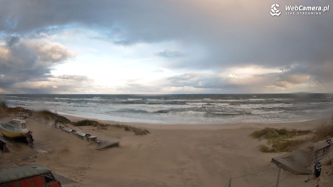 Krynica Morska - widok na plaże NOWOŚĆ - 13 październik 2025, 08:10