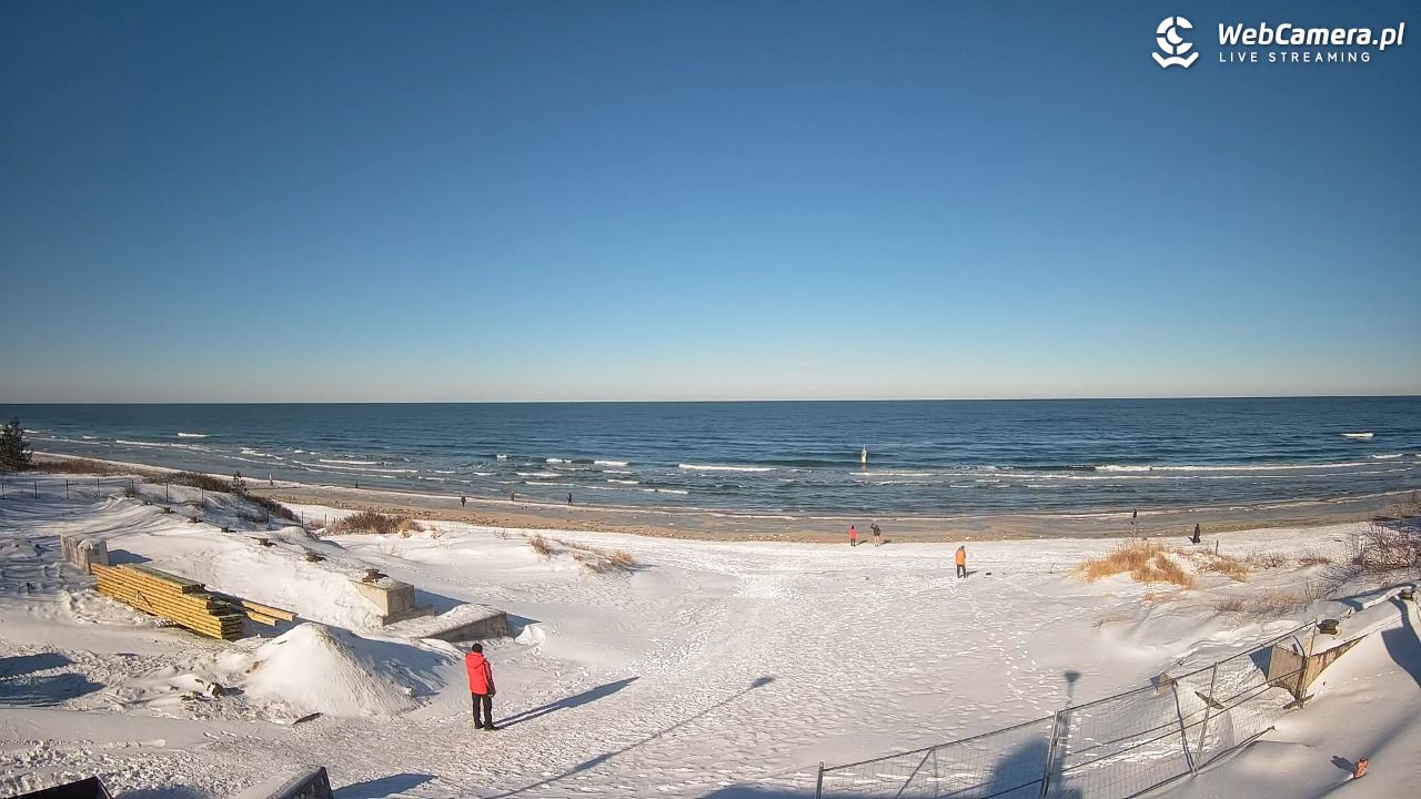 Krynica Morska - widok na plaże NOWOŚĆ - 15 luty 2026, 11:34