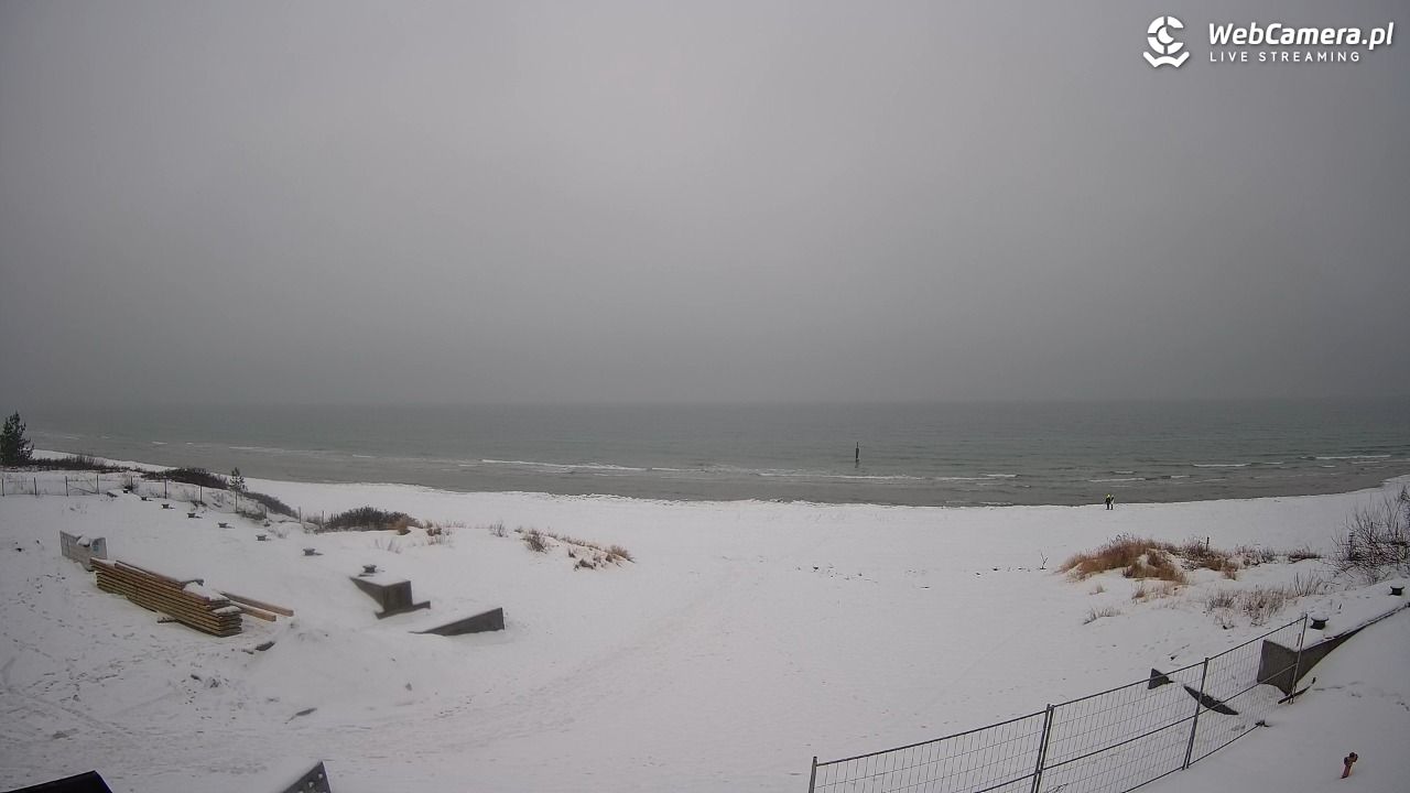 Krynica Morska - widok na plaże NOWOŚĆ - 12 luty 2026, 16:54