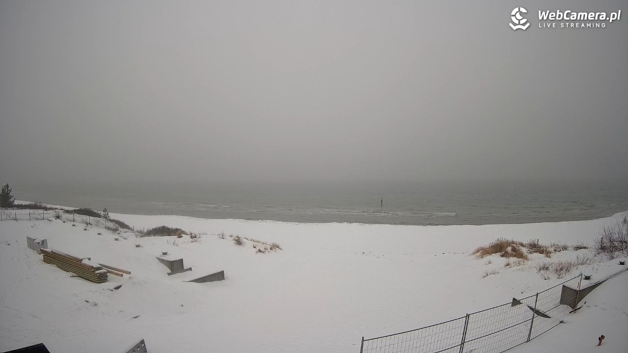 Krynica Morska - widok na plaże NOWOŚĆ - 12 luty 2026, 08:13