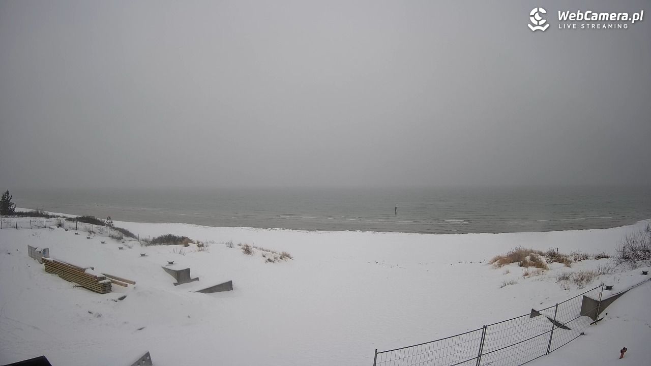 Krynica Morska - widok na plaże NOWOŚĆ - 12 luty 2026, 09:11