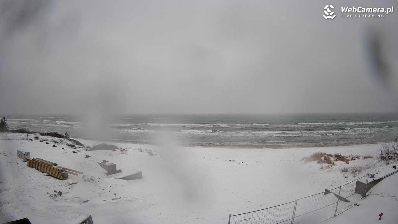 Krynica Morska - widok na plaże NOWOŚĆ - 13 luty 2026, 12:20
