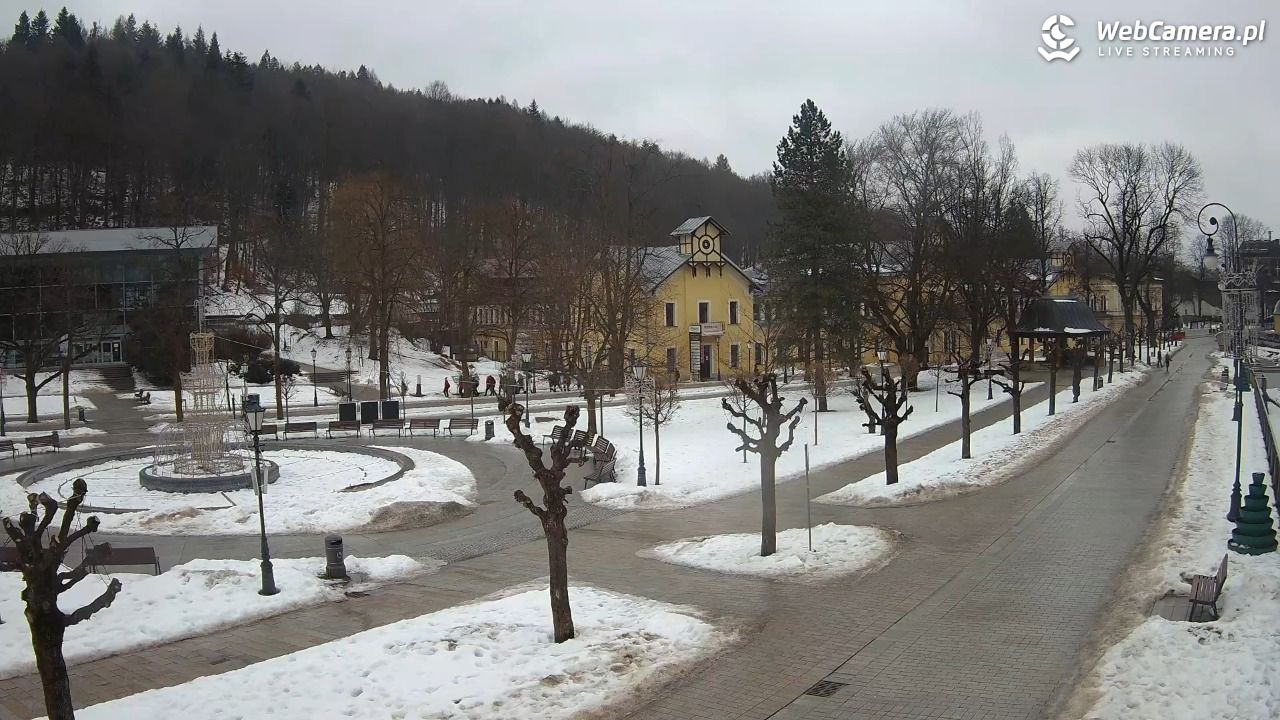 Krynica-Zdrój - widok na deptak - 08 luty 2026, 09:56