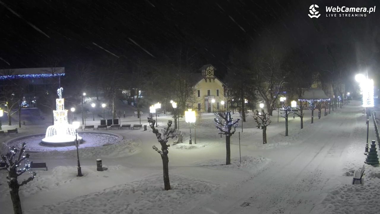 Krynica-Zdrój - widok na deptak - 09 luty 2026, 01:02
