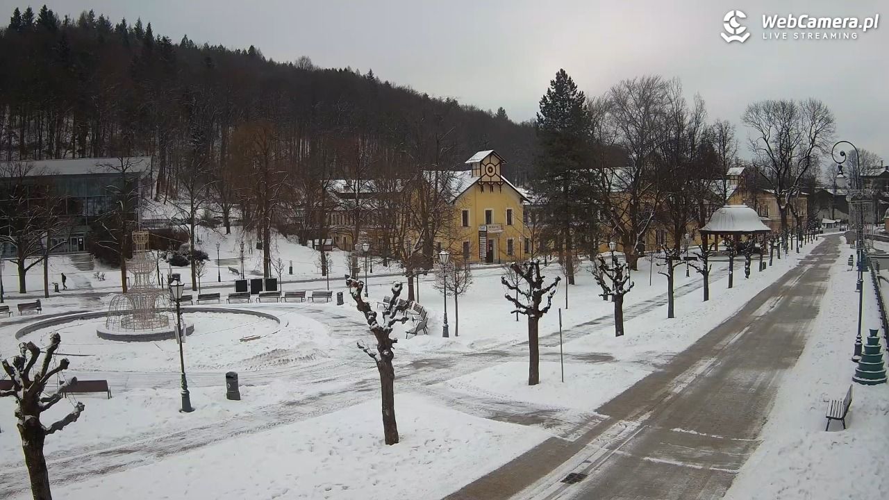 Krynica-Zdrój - widok na deptak - 09 luty 2026, 07:26
