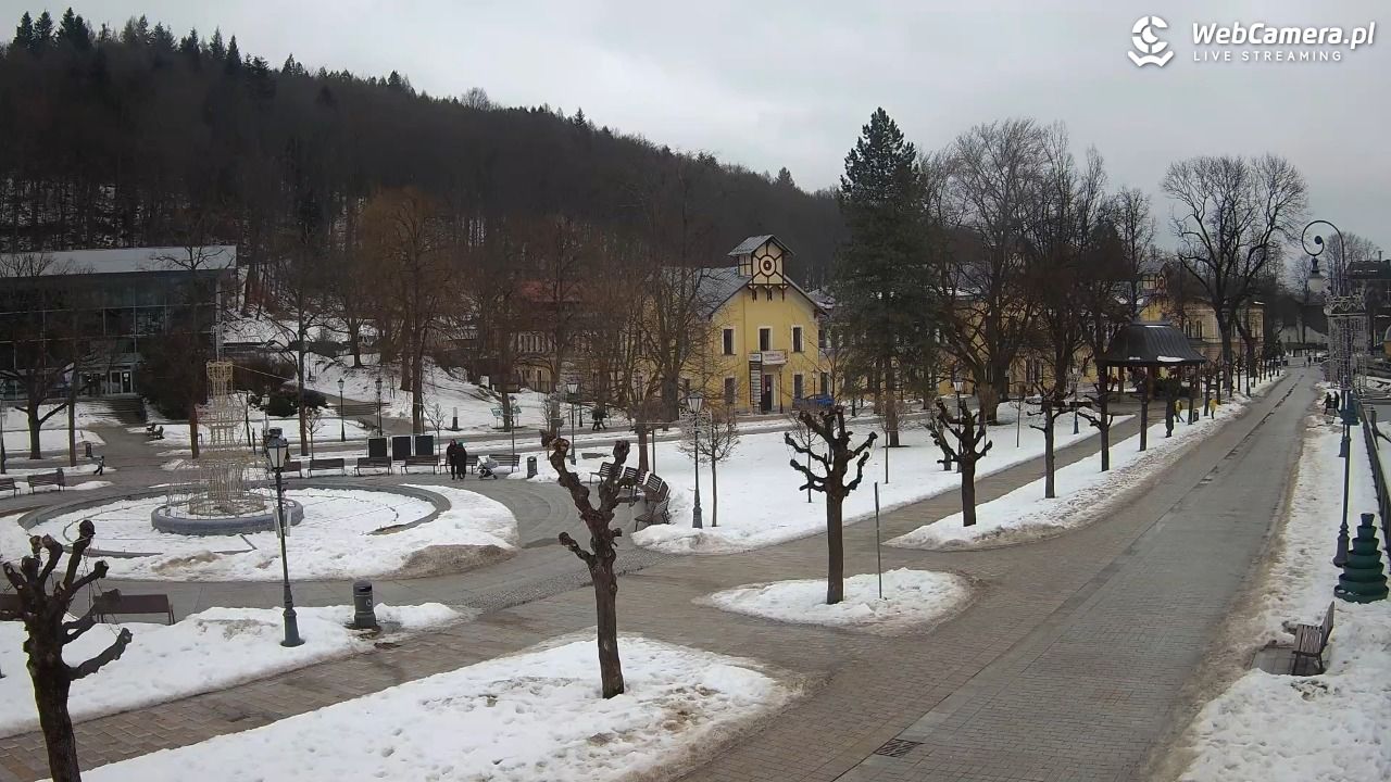 Krynica-Zdrój - widok na deptak - 08 luty 2026, 13:16