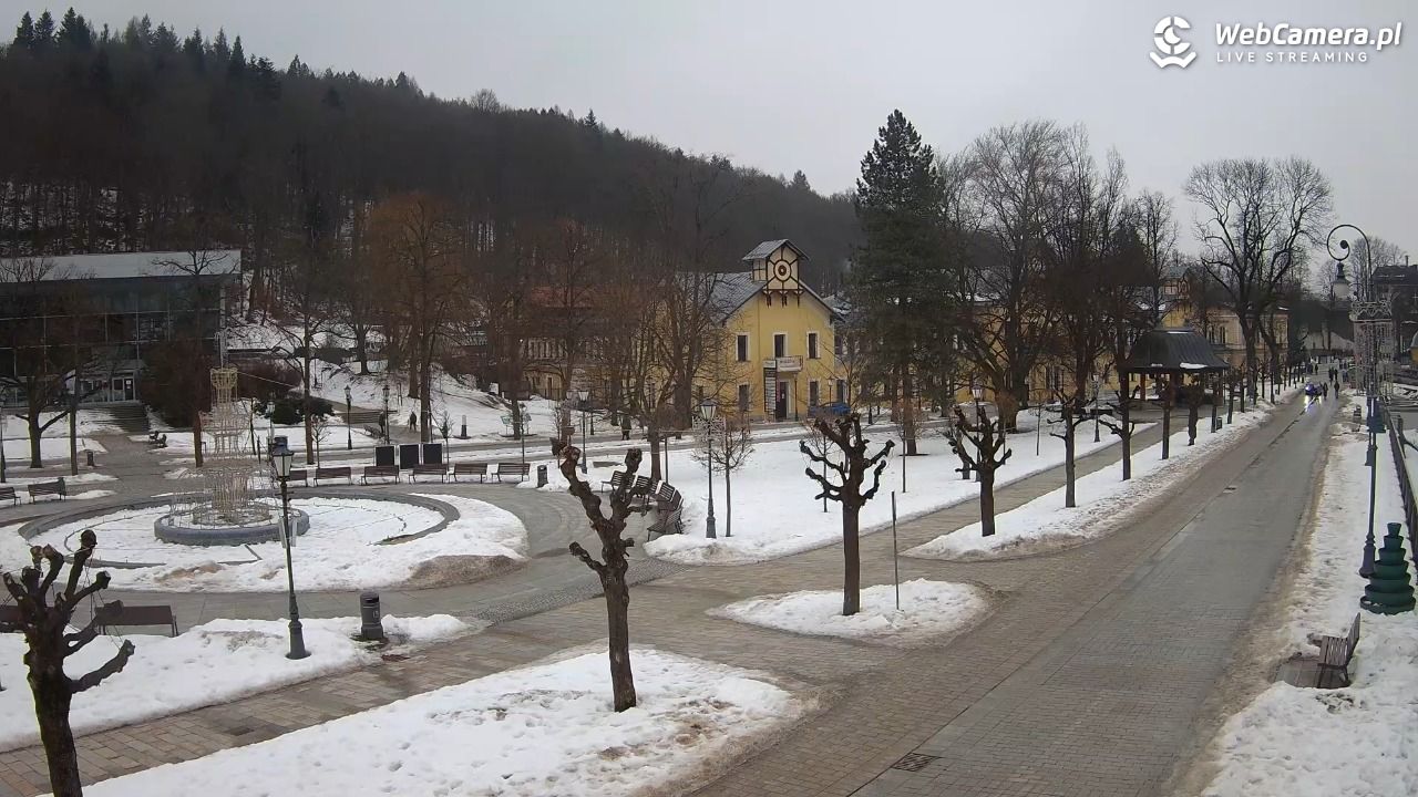 Krynica-Zdrój - widok na deptak - 08 luty 2026, 15:10