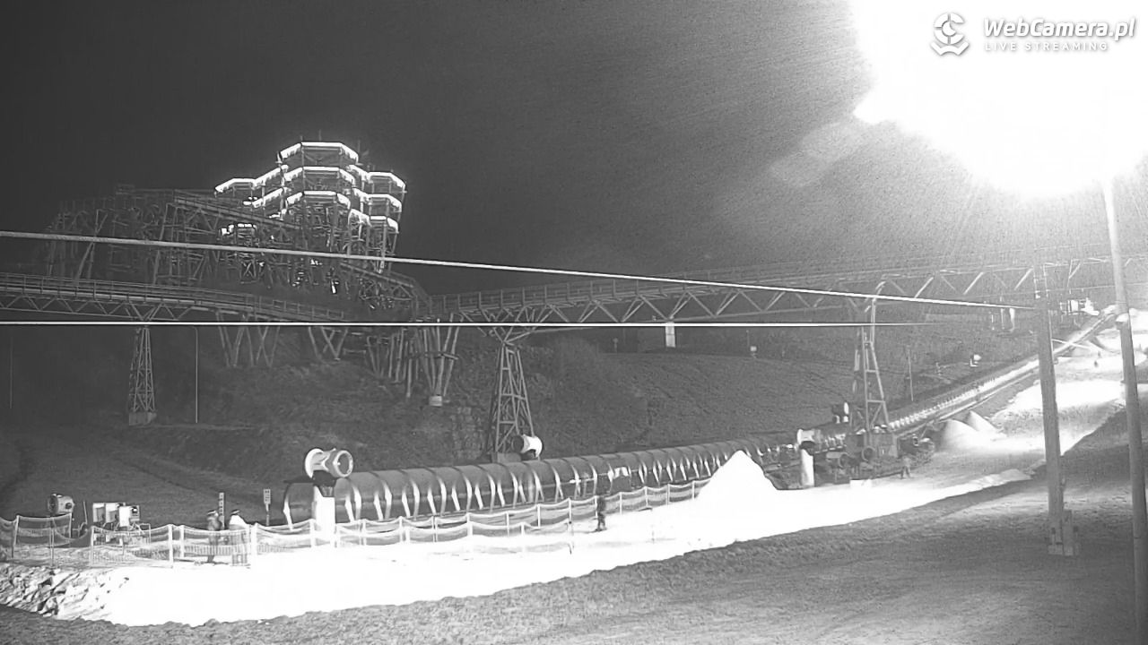 Kurza Góra - widok na stok i wieżę - 14 grudzień 2025, 18:33