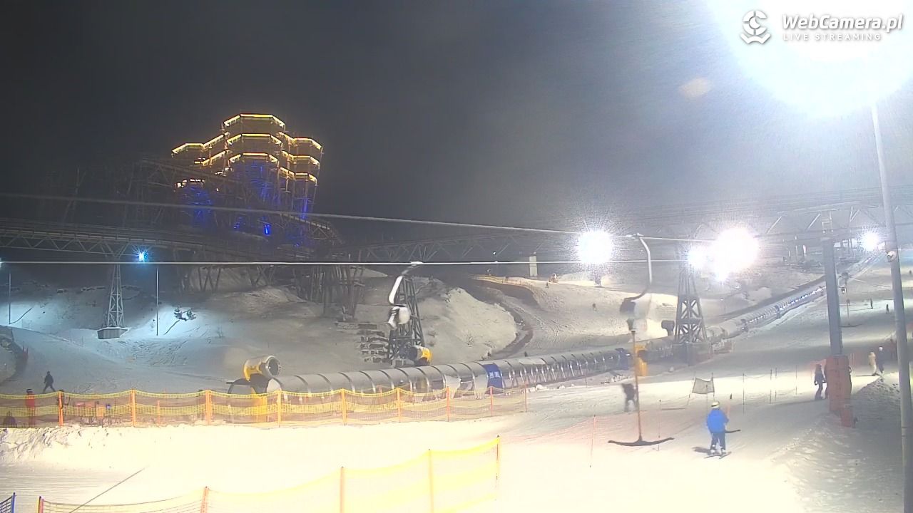 Kurza Góra - widok na stok i wieżę - 28 styczeń 2026, 18:29