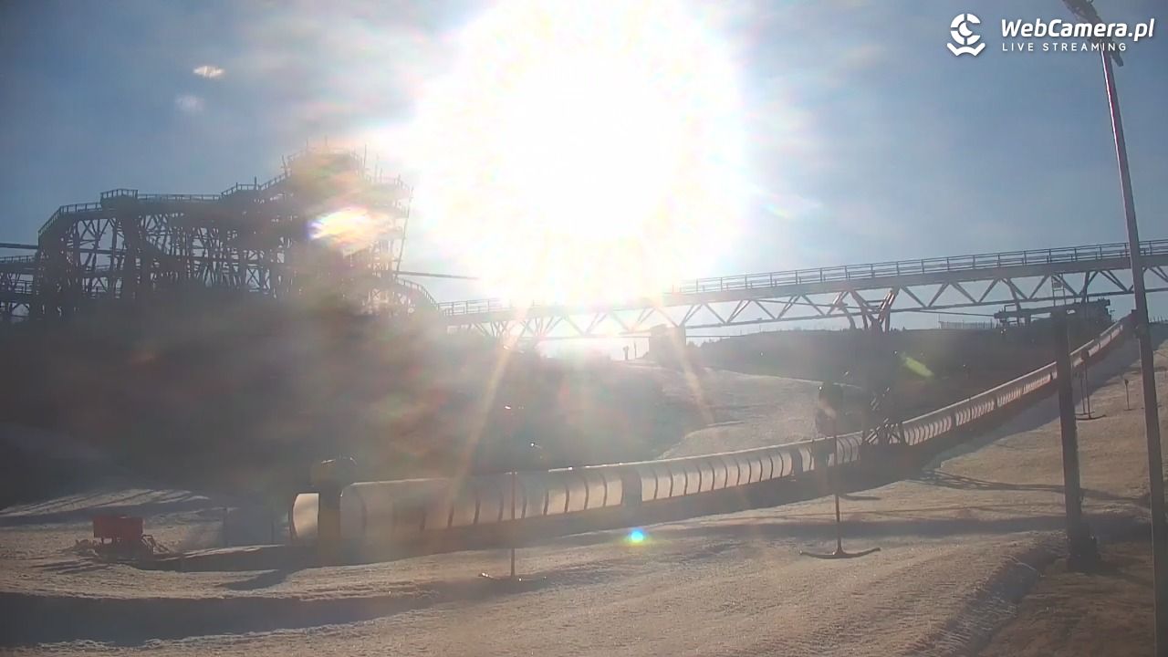 Kurza Góra - widok na stok i wieżę - 22 marzec 2026, 07:55