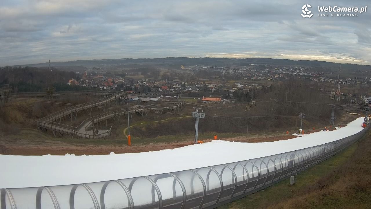 Kurza Góra - widok na stok - 23 grudzień 2025, 08:54