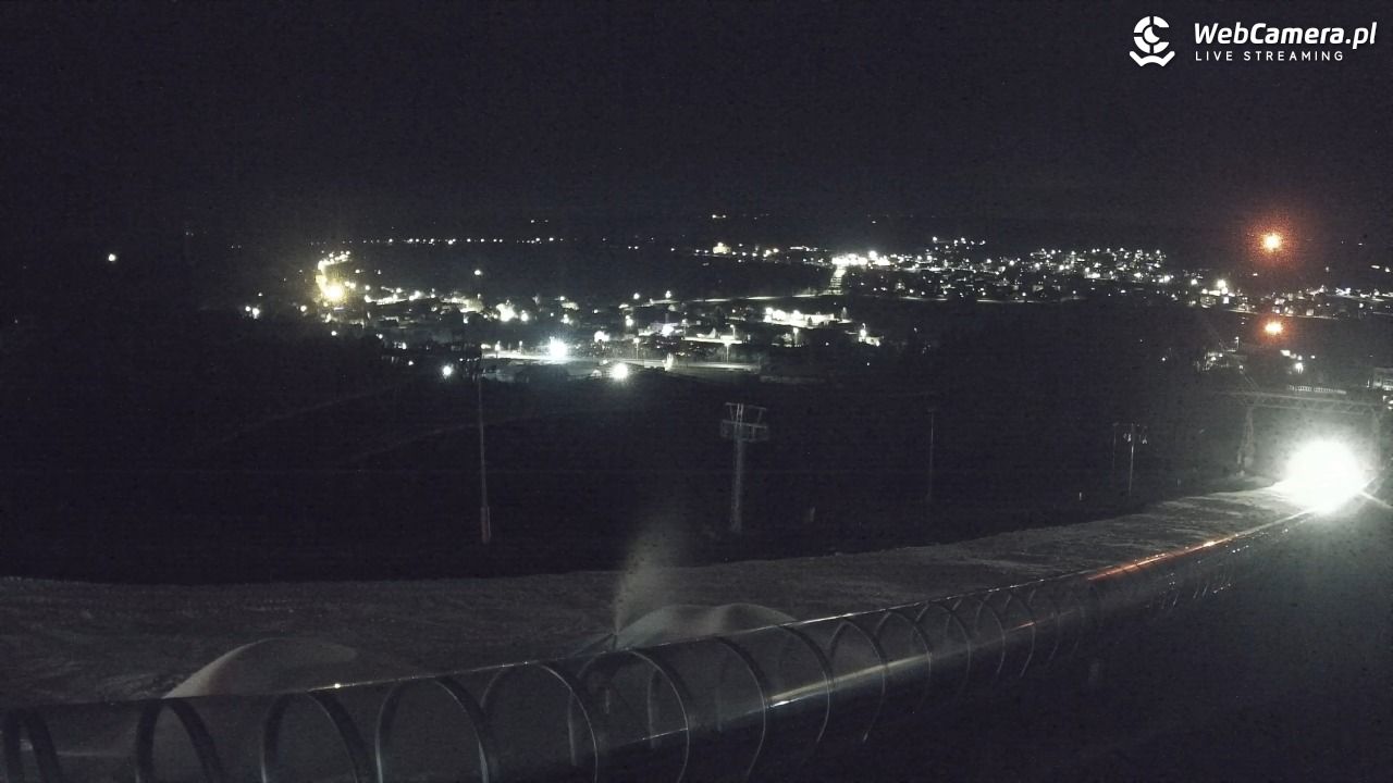 Kurza Góra - widok na stok - 21 grudzień 2025, 20:39