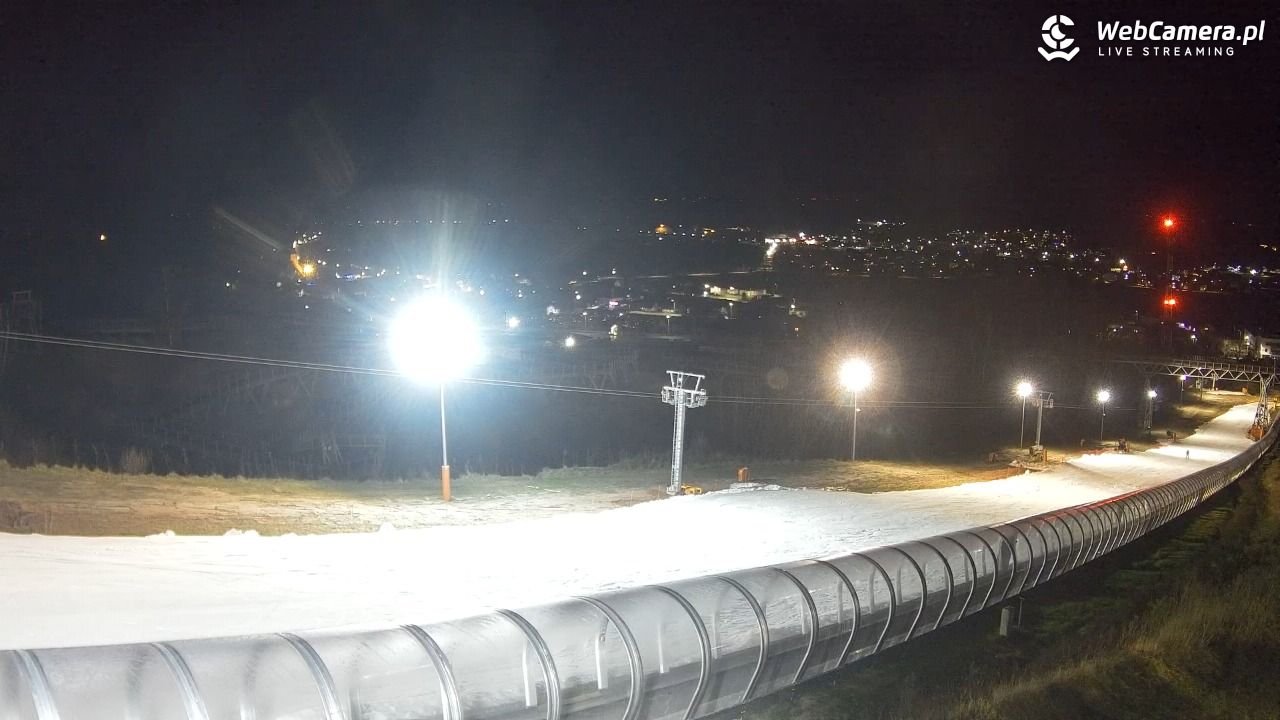 Kurza Góra - widok na stok - 23 grudzień 2025, 19:14