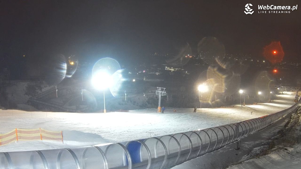 Kurza Góra - widok na stok - 22 luty 2026, 18:18