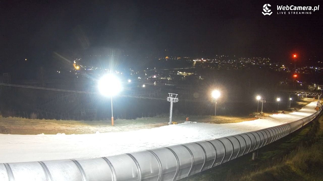 Kurza Góra - widok na stok - 23 grudzień 2025, 17:19