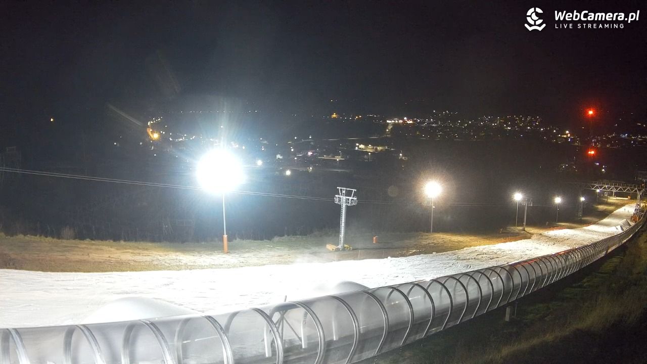 Kurza Góra - widok na stok - 21 grudzień 2025, 19:52