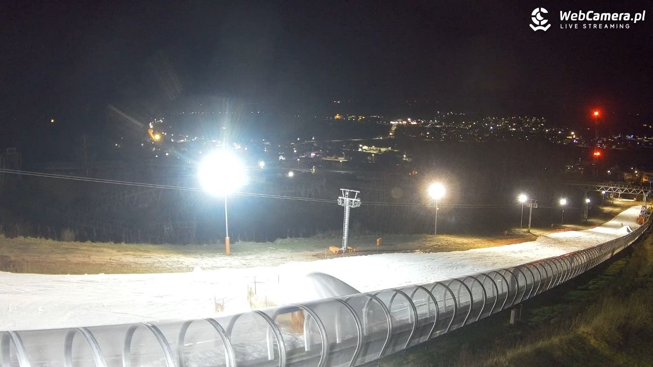 Kurza Góra - widok na stok - 22 grudzień 2025, 17:20