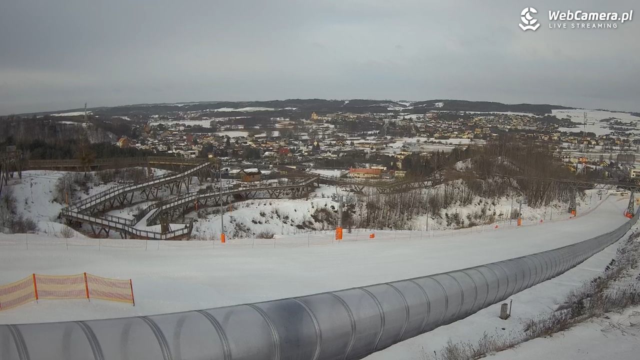 Kurza Góra - widok na stok - 22 luty 2026, 08:40