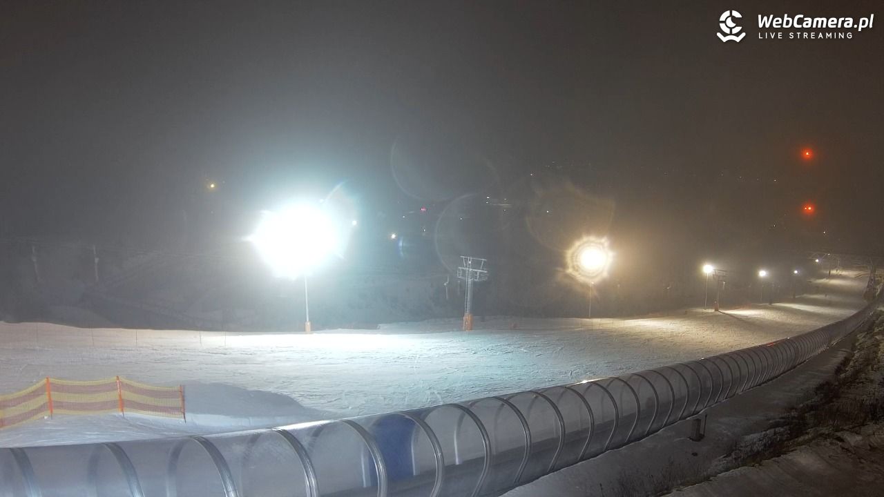 Kurza Góra - widok na stok - 22 luty 2026, 19:46