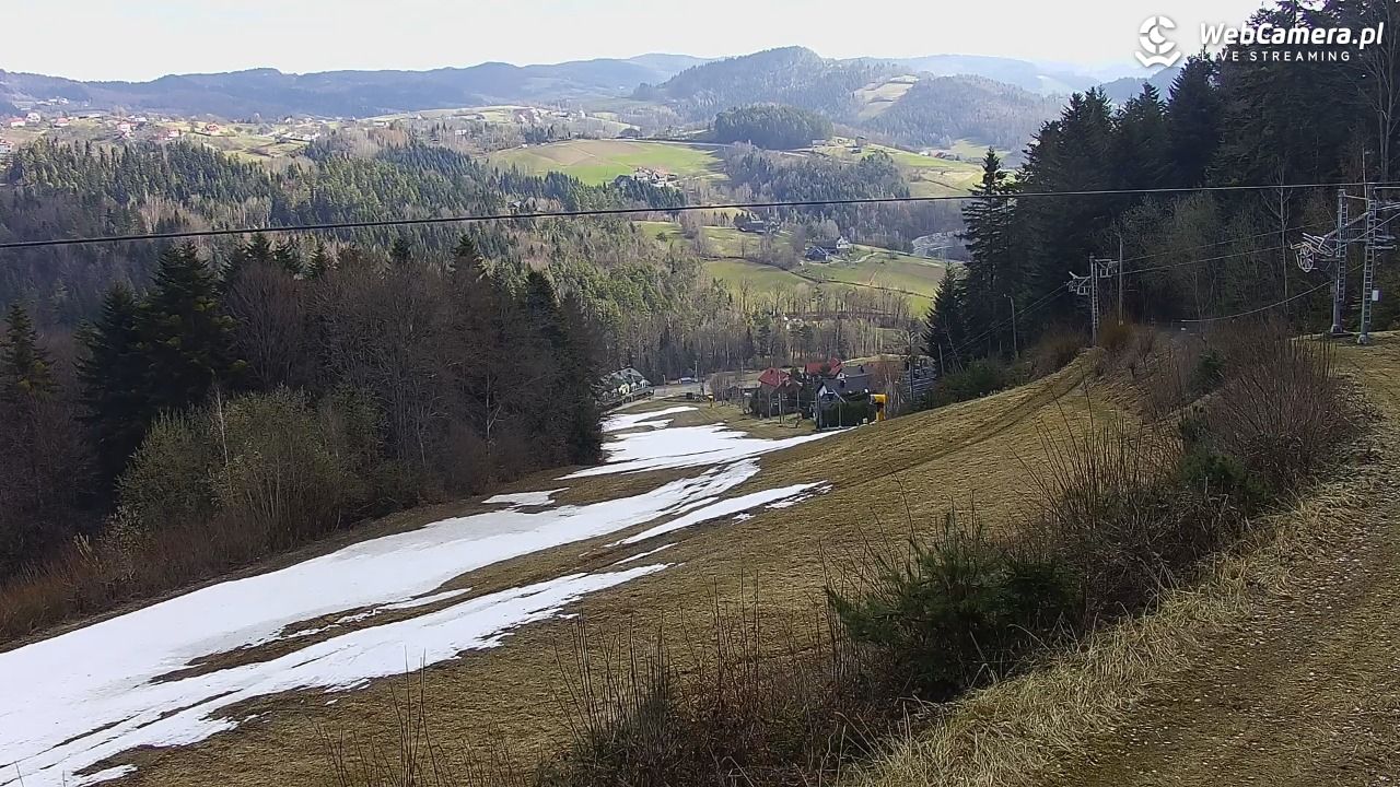 Laskowa-ski - widok na trasy - 21 marzec 2026, 09:19