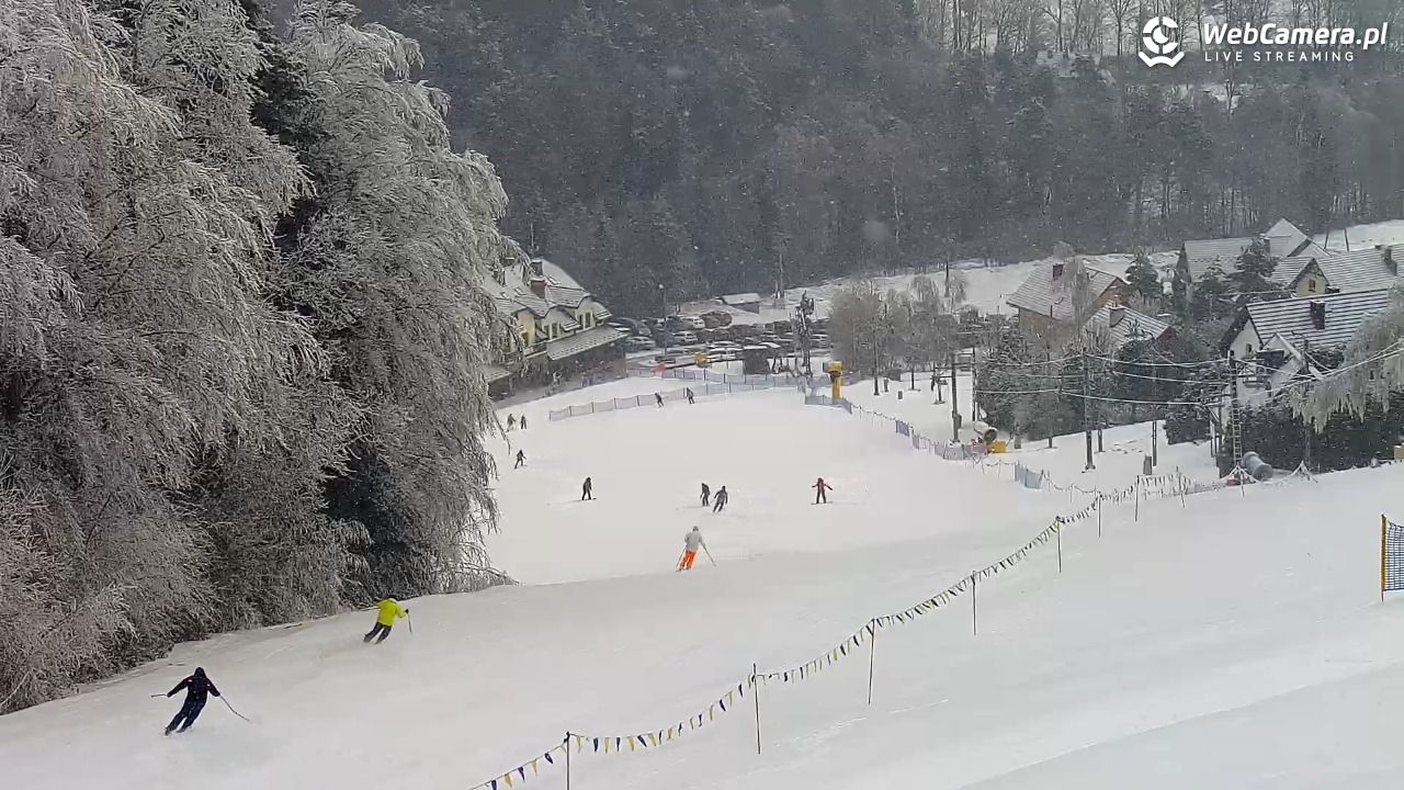 Laskowa-ski - widok na trasy - 01 luty 2026, 09:46