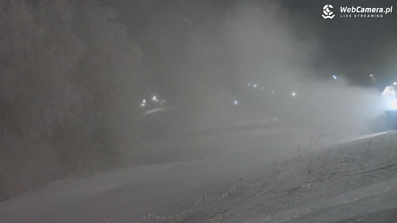 Laskowa-ski - widok na trasy - 31 styczeń 2026, 20:36