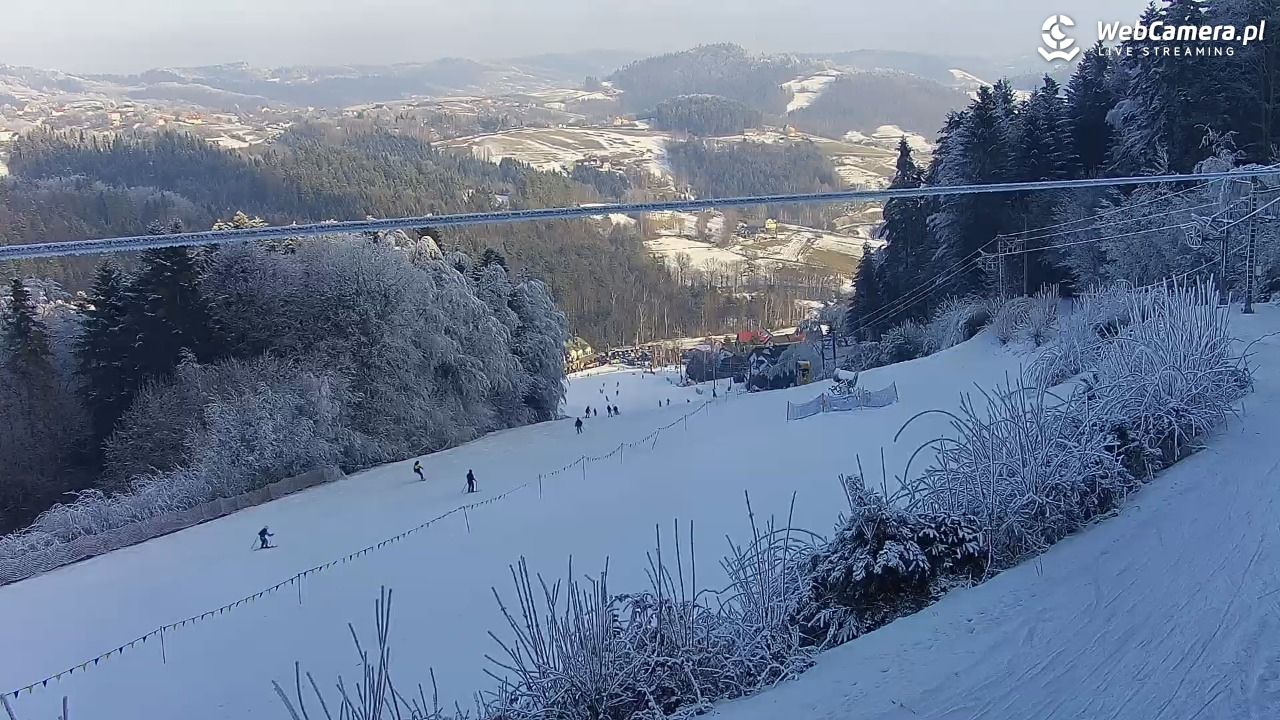 Laskowa-ski - widok na trasy - 03 luty 2026, 14:02