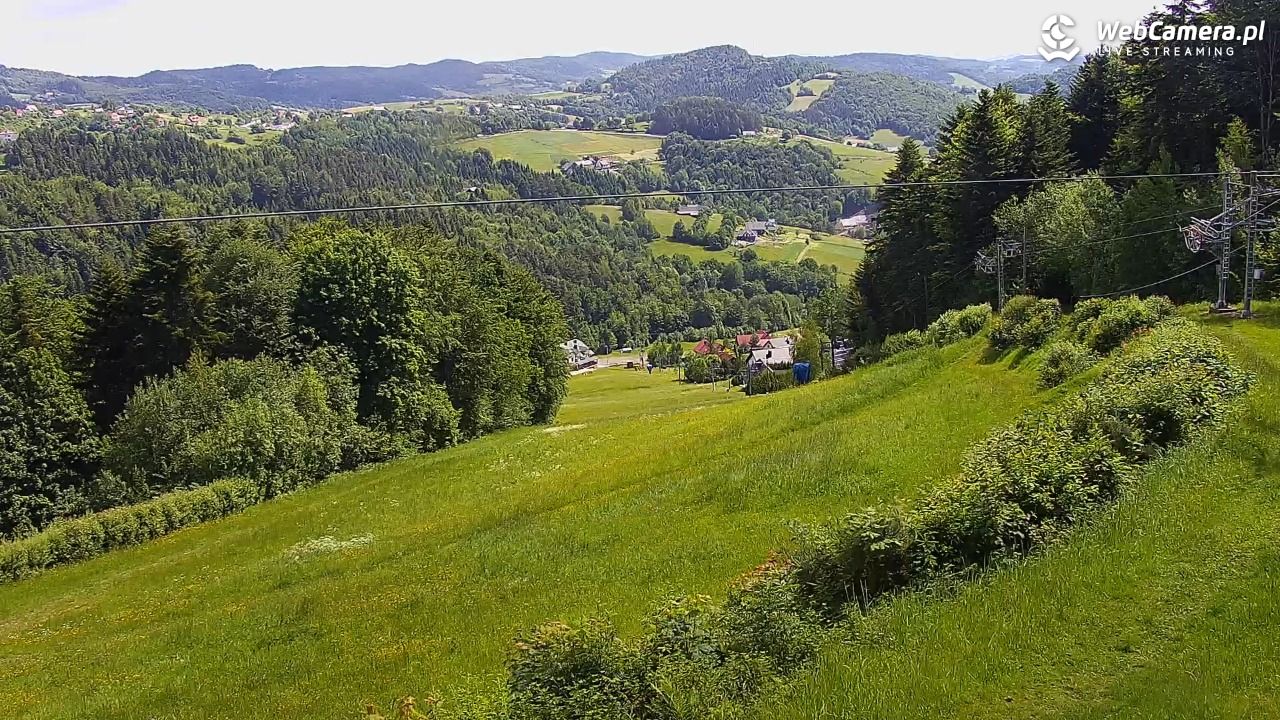 Laskowa-ski - widok na trasy - 08 czerwiec 2025, 10:46