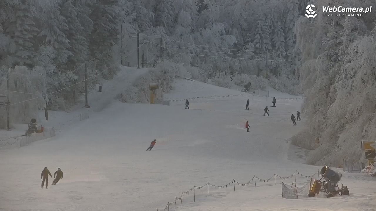 Laskowa-ski - widok z dolnej stacji - 02 luty 2026, 13:26