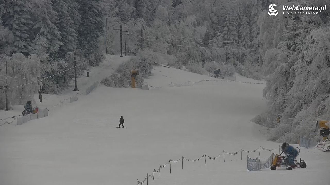 Laskowa-ski - widok z dolnej stacji - 01 luty 2026, 09:21