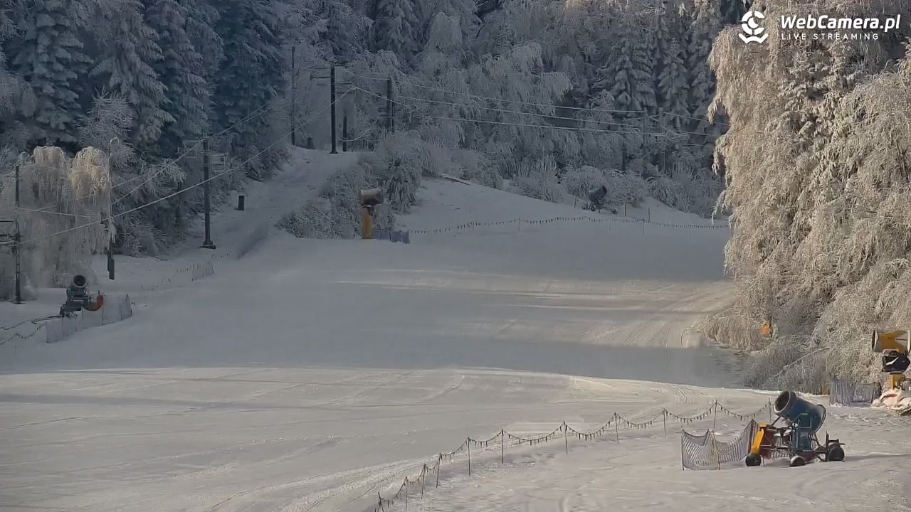 Laskowa-ski - widok z dolnej stacji - 02 luty 2026, 08:45