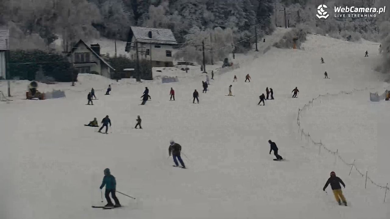 Laskowa-ski - widok z dolnej stacji - 01 luty 2026, 14:22