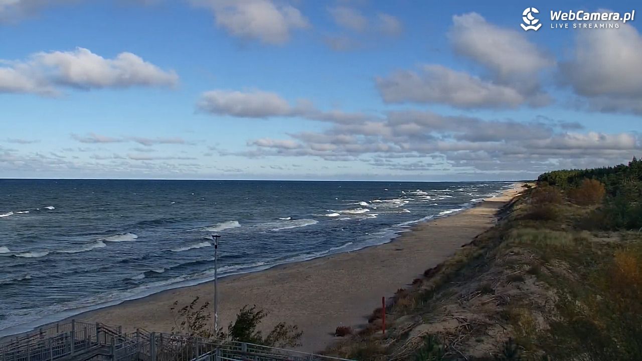 ŁAZY - widok na plażę - 16 październik 2025, 12:30