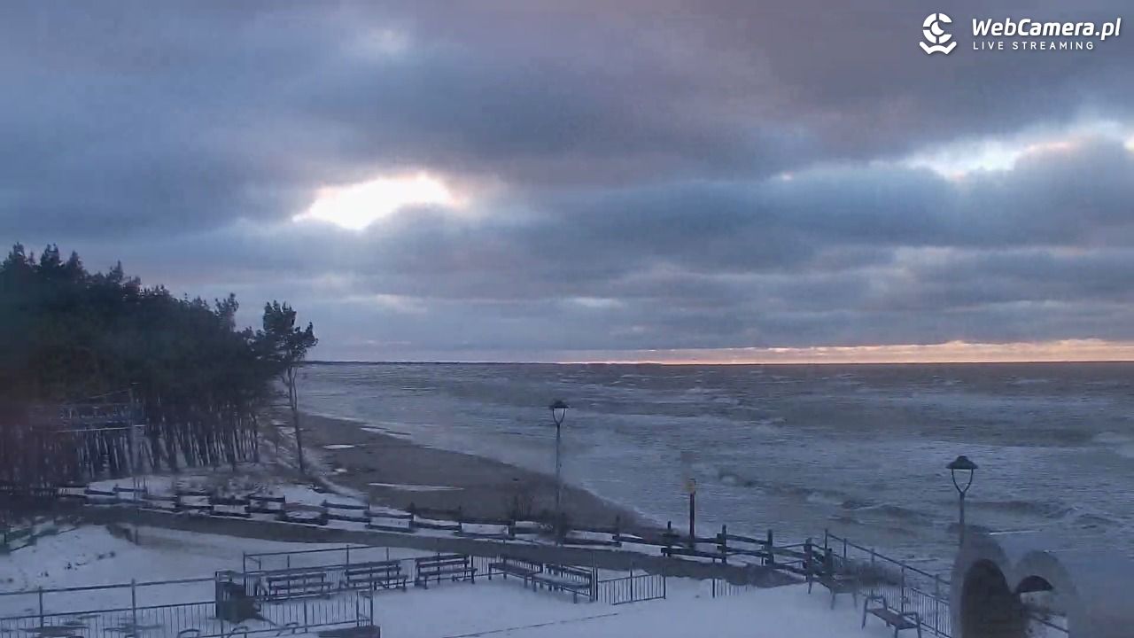 ŁAZY - widok na plażę - 11 styczeń 2026, 15:25