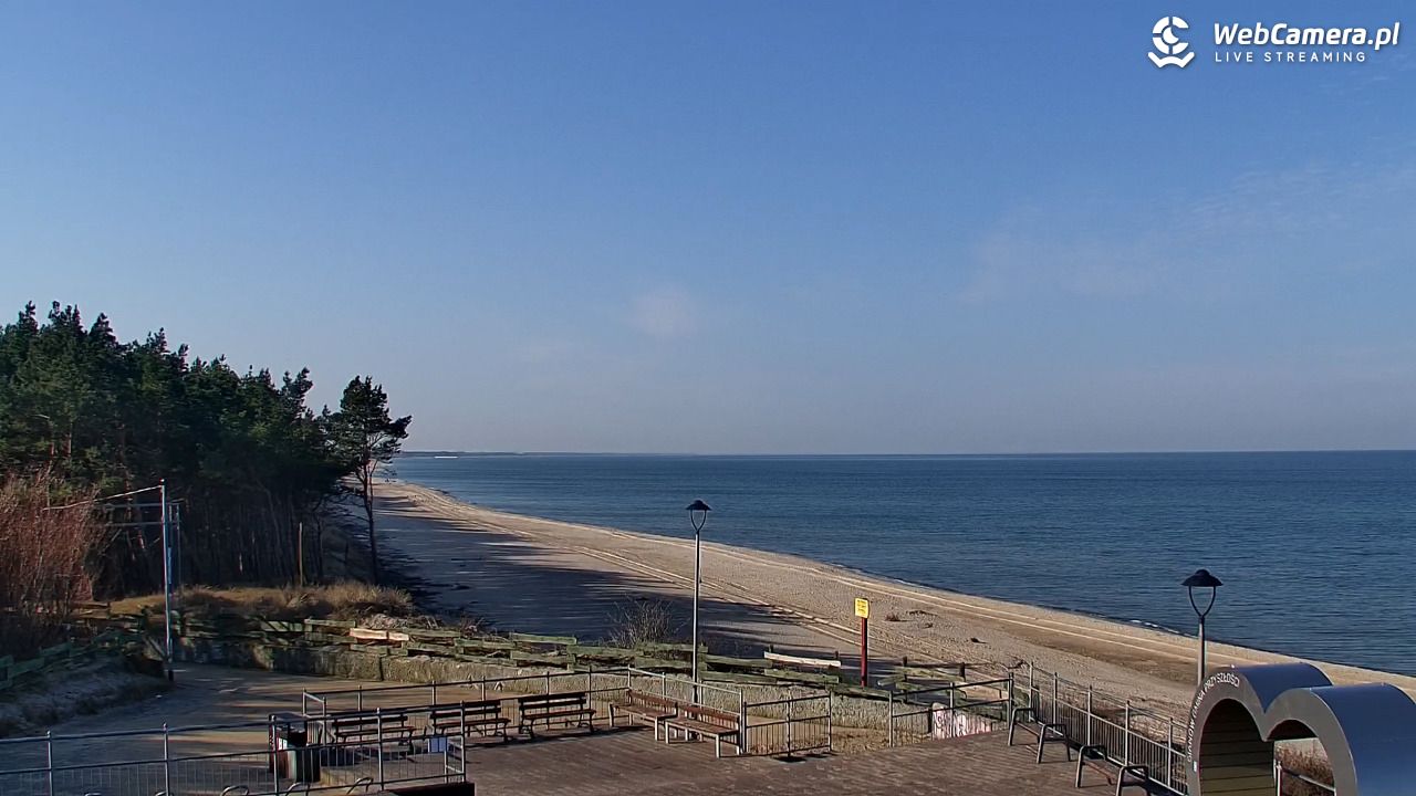 ŁAZY - widok na plażę - 28 luty 2026, 10:15