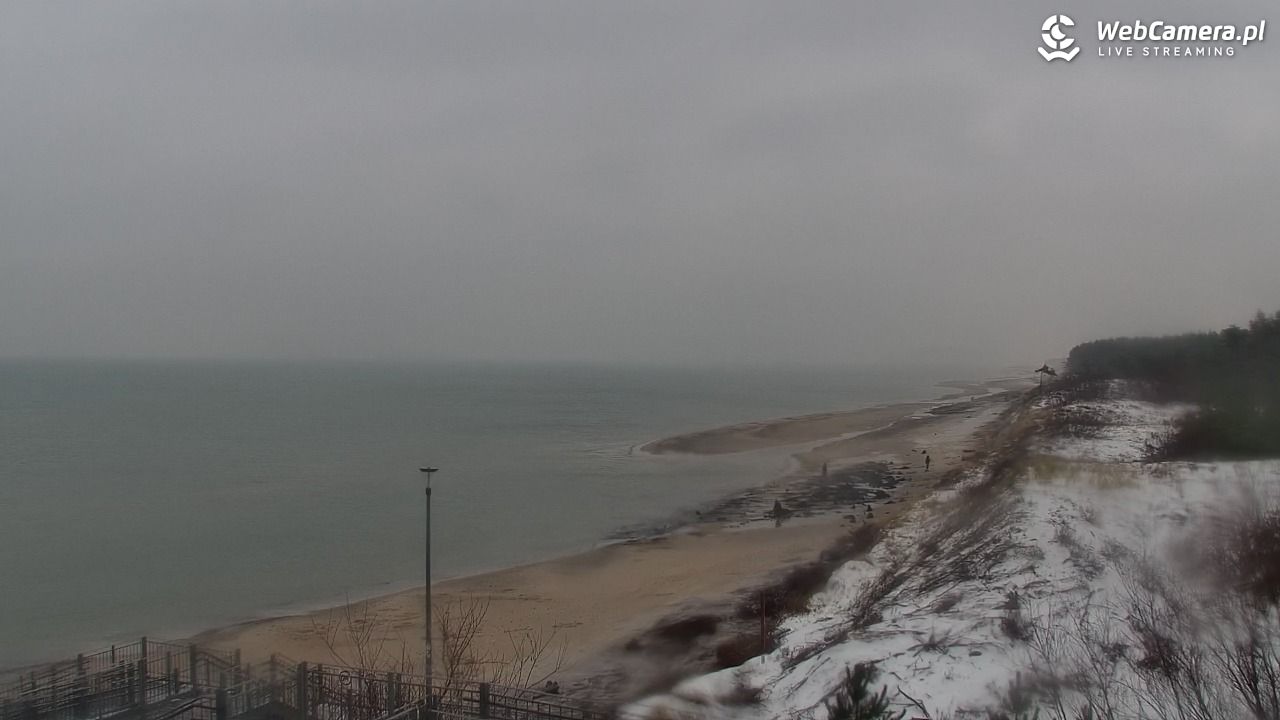 ŁAZY - widok na plażę - 14 styczeń 2026, 12:25