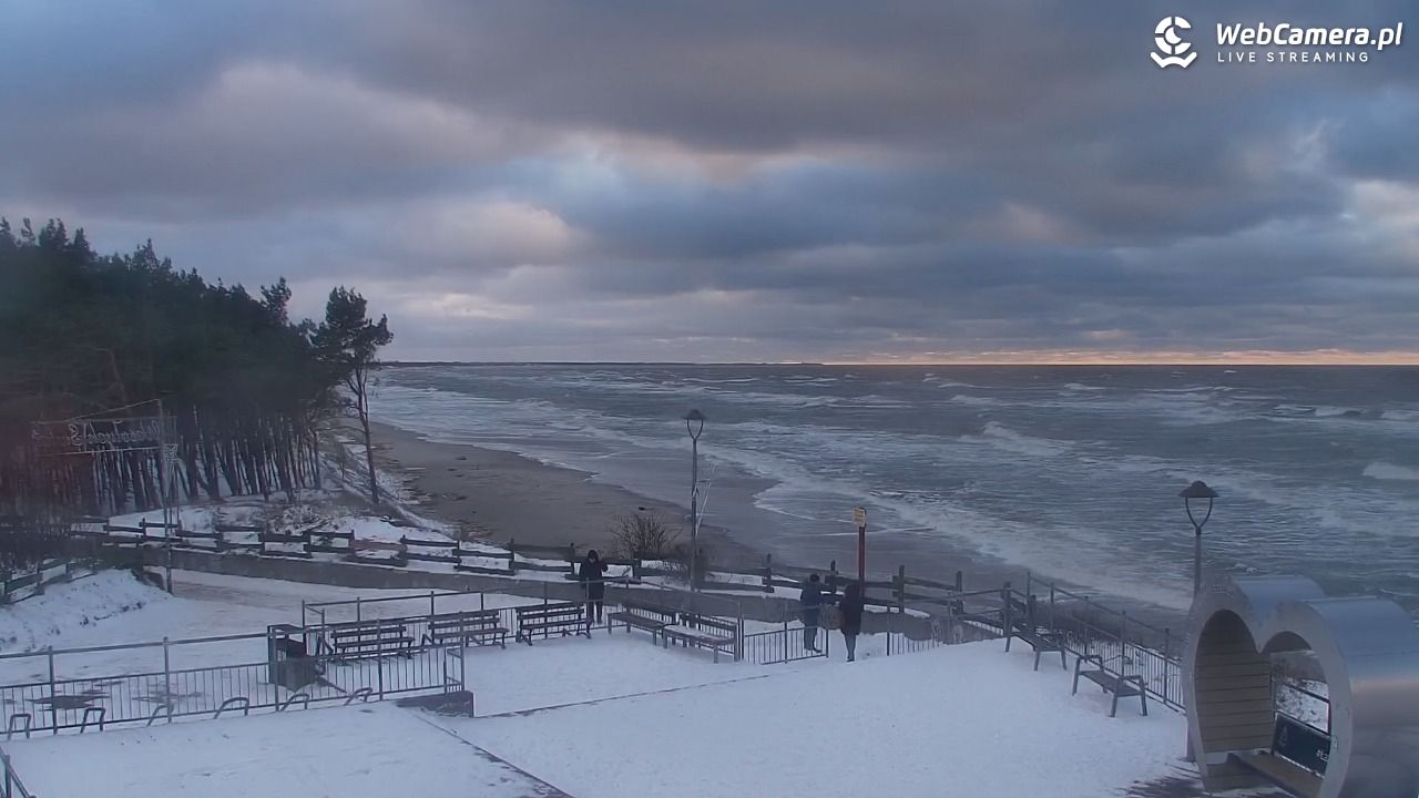 ŁAZY - widok na plażę - 11 styczeń 2026, 14:52