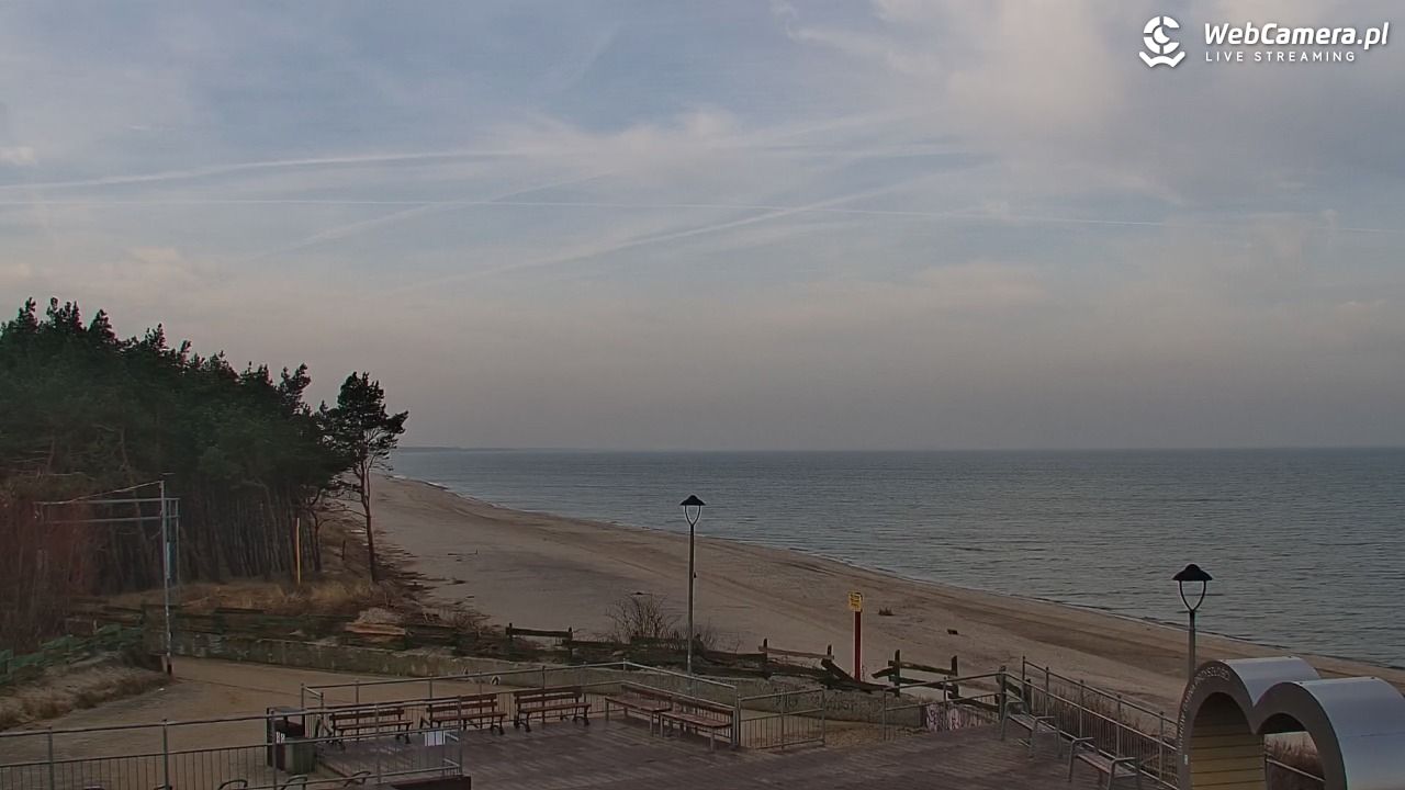 ŁAZY - widok na plażę - 27 luty 2026, 08:54