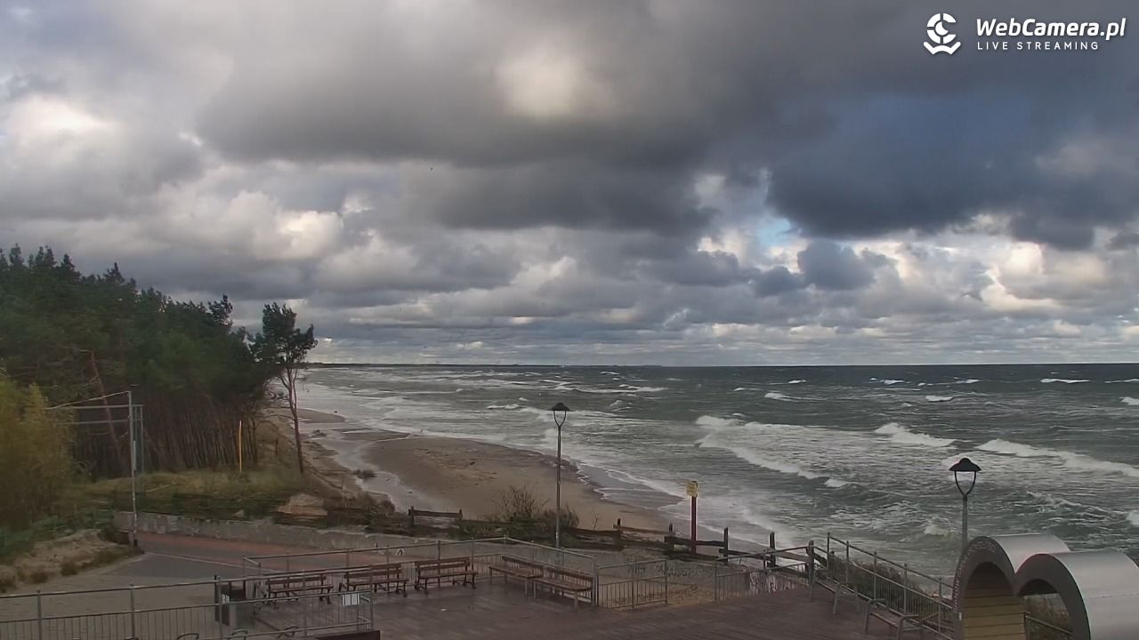 ŁAZY - widok na plażę - 18 październik 2025, 09:54