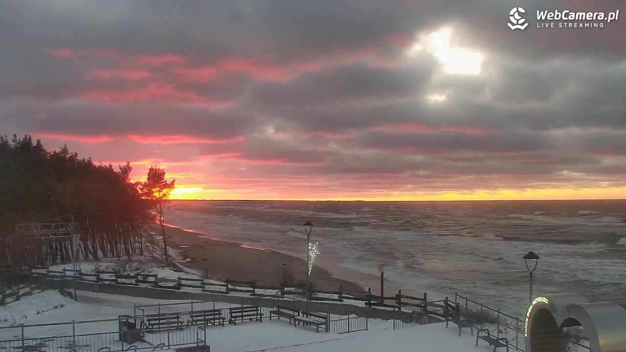 ŁAZY - widok na plażę - 11 styczeń 2026, 16:01