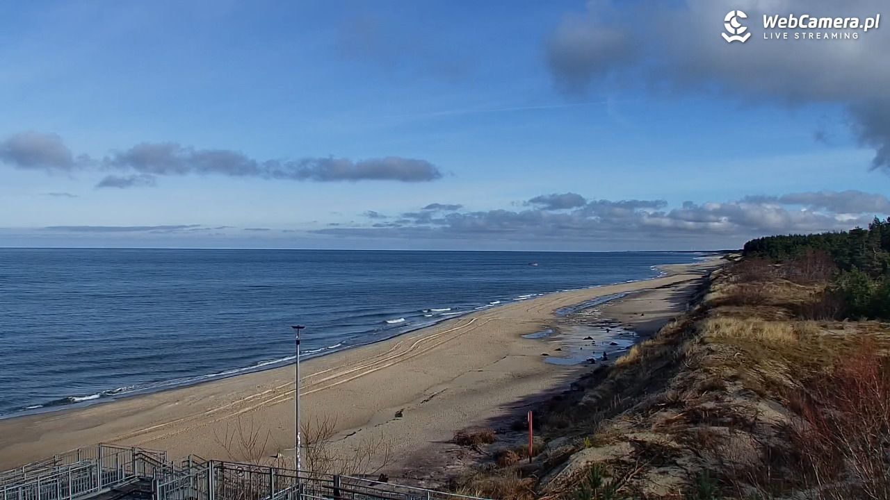 ŁAZY - widok na plażę - 25 luty 2026, 10:25