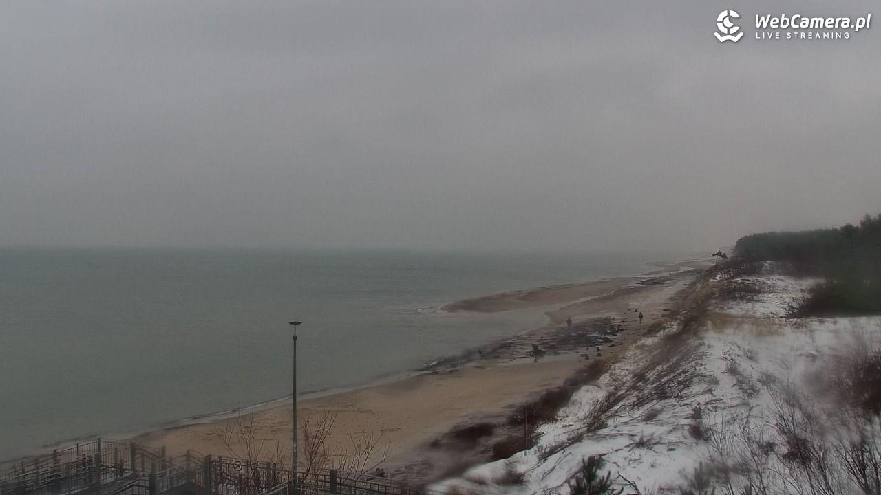 ŁAZY - widok na plażę - 14 styczeń 2026, 12:25