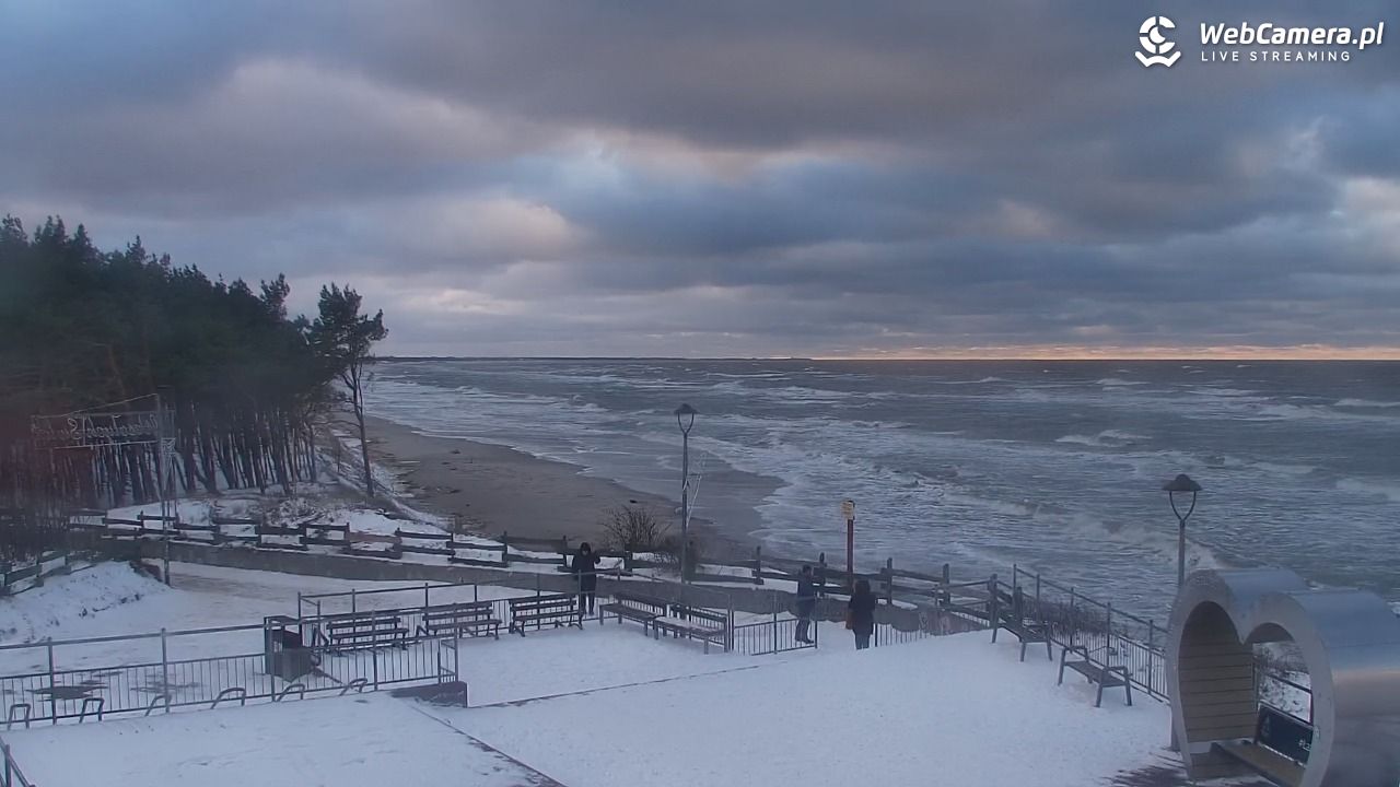ŁAZY - widok na plażę - 11 styczeń 2026, 14:52